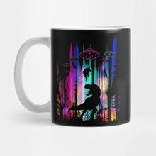 Pixxa Ufo Dinosaurs Rex Aliens Sci-Fi Spaceship Kupa Bardak