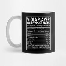 Pixxa Viola Player Funny Gift Nutrition Facts Label Kupa Bardak
