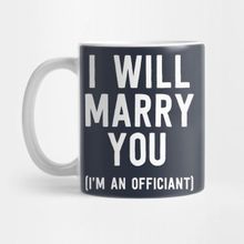 Pixxa Wedding Officiant Shirt I Will Marry You Ordained Minister Kupa Bardak
