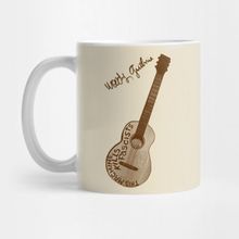 Pixxa Woody Guthrie This Machine Kills Fascists Guitar Fan Art Kupa Bardak