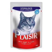 Plaisir 12x100 gr Biftekli Kedi Konservesi