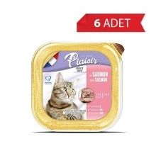 Plaisir 6x100 gr Ezme Somonlu Kısırlaştırılmış Kedi Konservesi