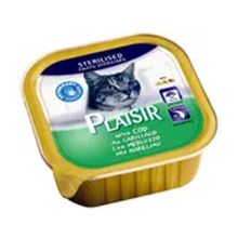 Plaisir Pate Kısırlaştırılmış Morina Balıklı 4x100 gr Yaş Kedi Maması