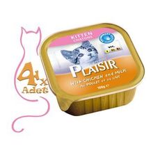 Plaisir Pate Tavuklu Yavru 4x100 gr Yaş Kedi Maması