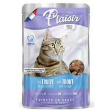 Plaisir Pouch Alabalık ve Karidesli 100 gr Yetişkin Kedi Konservesi