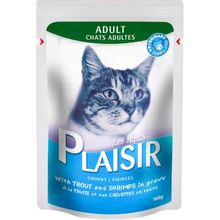Plaisir Pouch Alabalıklı Karidesli Özel 12x100 gr Kedi Maması