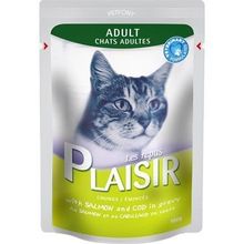 Plaisir Pouch Somonlu ve Morina Balıklı 100 gr Yetişkin Kedi Konservesi