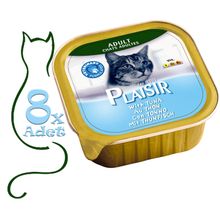 Plaisir Somon Etli 8x100 gr Pate Yetişkin Yaş Kedi Maması