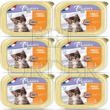 Plaisir Tavuk Etli Pate Yavru Kedi 6x100 gr Yaş Mama