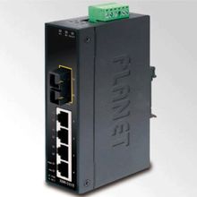 Planet PL-ISW-511TS15 4 Port 10/100/Base-Tx 1 Port 100Base-FX SFP Endüstriyel Ethernet Switch