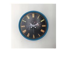 Platin Saat Turkuaz Poligon Ahşap 36 cm Duvar Saati