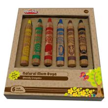 Play-Doh PLAY-CR009 6 Renk Naturel Mum Boya