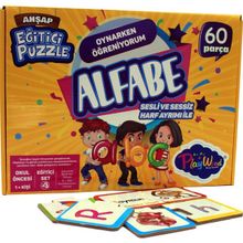 Playwood 60 Parça Ahşap Alfabe Eğitici Puzzle