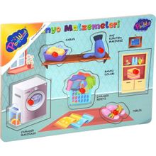Playwood Ahşap Tutmalı Banyo Malzemeleri Puzzle