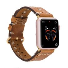 Plm Aqua V18 Taba 42-44-45 mm Apple Watch Uyumlu Deri Kordon