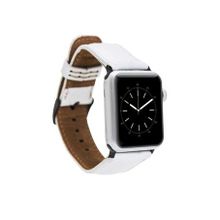 Plm F3 Beyaz 42-44-45 mm Apple Watch Uyumlu Deri Kordon