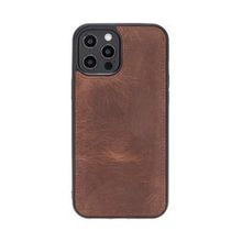 Plm G2 Kahve Apple iPhone 12 Pro Max Uyumlu Deri Arka Kapak