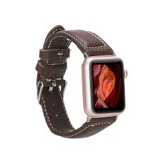 Plm NM4-AS4 Kahve 42-44-45 mm Apple Watch Uyumlu Deri Kordon