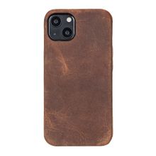 Plm Rock G2 Kahverengi Apple iPhone 13 Mini Uyumlu Deri Arka Kapak
