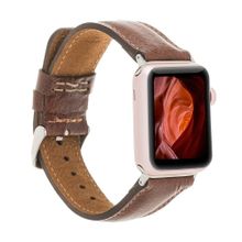 Plm VS5 Kahverengi 42-44-45 mm Apple Watch Uyumlu Deri Kordon