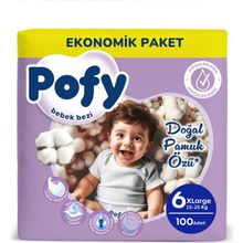 Pofy No:6 XLarge 100 Adet Bebek Bezi