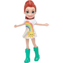 Polly Pocket HDW47 Lila Gökkuşağı Elbise Arkadaşlar Figür