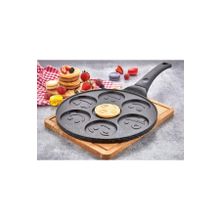 Polo Chef Siyah 26 cm Emojili Döküm Pancake Tavası