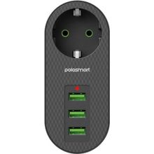 PoloSmart MP11 3 Siyah USB Termal Akım Korumalı Priz