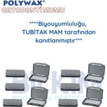 POLYWAX Ortodontik Wax 10 Adet Vanilya Aromalı Ortodonti Braket Diş Teli Mumu