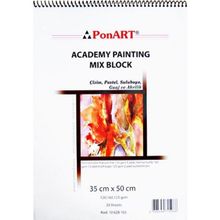 Ponart Academy Painting 35x50 cm 20 Yaprak Blok Spralli Resim Defteri