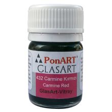 Ponart Glass Art 20 ml Carmine Kırmızı Cam Boyası