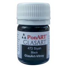 Ponart Glass Art 20 ml Siyah Cam Boyası