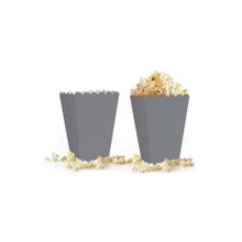 Popcorn Kutusu 8li -Düz Gümüş-