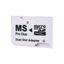 Popkonsol Sony Psp Memory Stick Pro Duo Adaptör Dual Slot Psp Hafıza Kartı Adaptör Dual Mikro Sd Kart Çevirici
