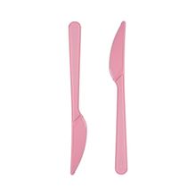 Poppy Lüks Parti Pembe 20 Adet Plastik Bıçak