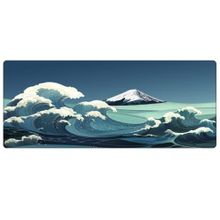 PORGE Gamer Mavi Dalga 90x40 XXL Büyük Oyuncu Mouse Pad