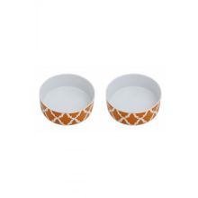 Porland 04AP021499 Morocco Desen 18 cm 2'li Turuncu Kase