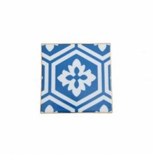 Porland 04A+P021645 10x10 cm Morocco Desen 2 Mavi Bardak Altlığı