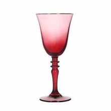 Porland 04FIA002433 270 cc Bordo Altın Yaldızlı Ayaklı Su Bardağı