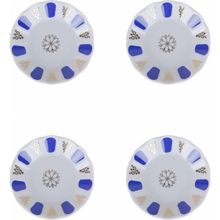 Porland 04POR005232 Mavi 11 cm 4'lü Yaldız Çay Tabağı
