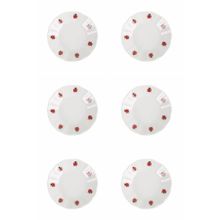 Porland 11 cm 6'lı 04POR005251 Uğur Böceği Çay Tabağı