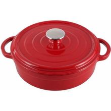 Porland 28 cm Sapore Kırmızı Döküm Basık Tencere