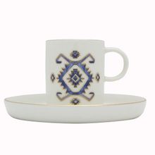 Porland 80 cc +Arabesque Desen5 Tabaklı Kahve Fincanı
