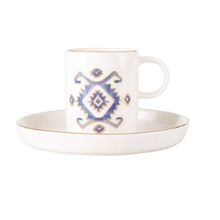 Porland Arabesque 85 cc Desen 5 Tabaklı Kahve Fincanı