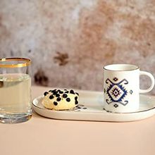 Porland Arabesque Desen 5 3 Parça Kahve İkram Takımı