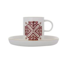 Porland Arabesque Desen 6 6 Kişilik 85 cc Kahve Takımı