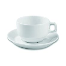 Porland Bella Beyaz 116 cc Tabaklı Çay Fincanı