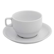 Porland Bella Beyaz 280 cc Tabaklı Çay Fincanı