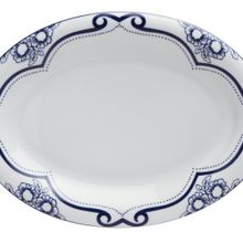 Porland Blue Manoir 29 cm Desen 2 Kayık Tabak