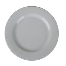 Porland Collet Beyaz 25 cm Desen 2 Düz Tabak